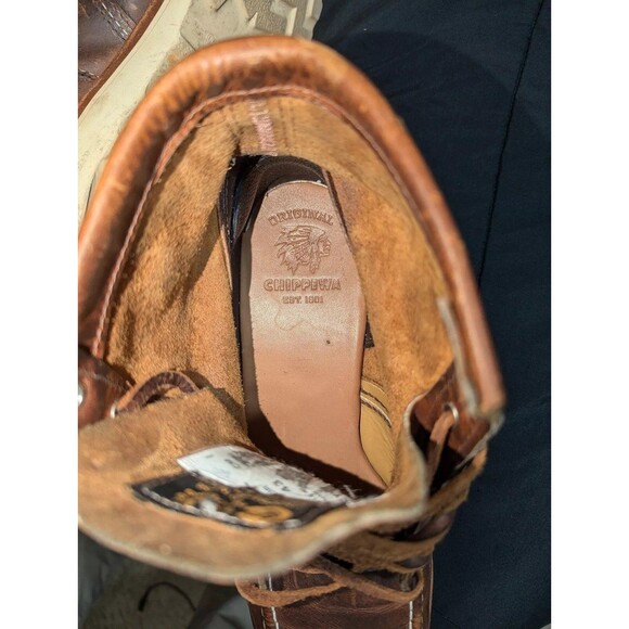 Chippewa Tan Renegade 1901M22 Vibram Sole Moc Toe Boots - Picture 5 of 5